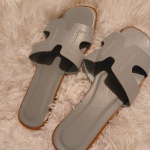 Baby blue sandals